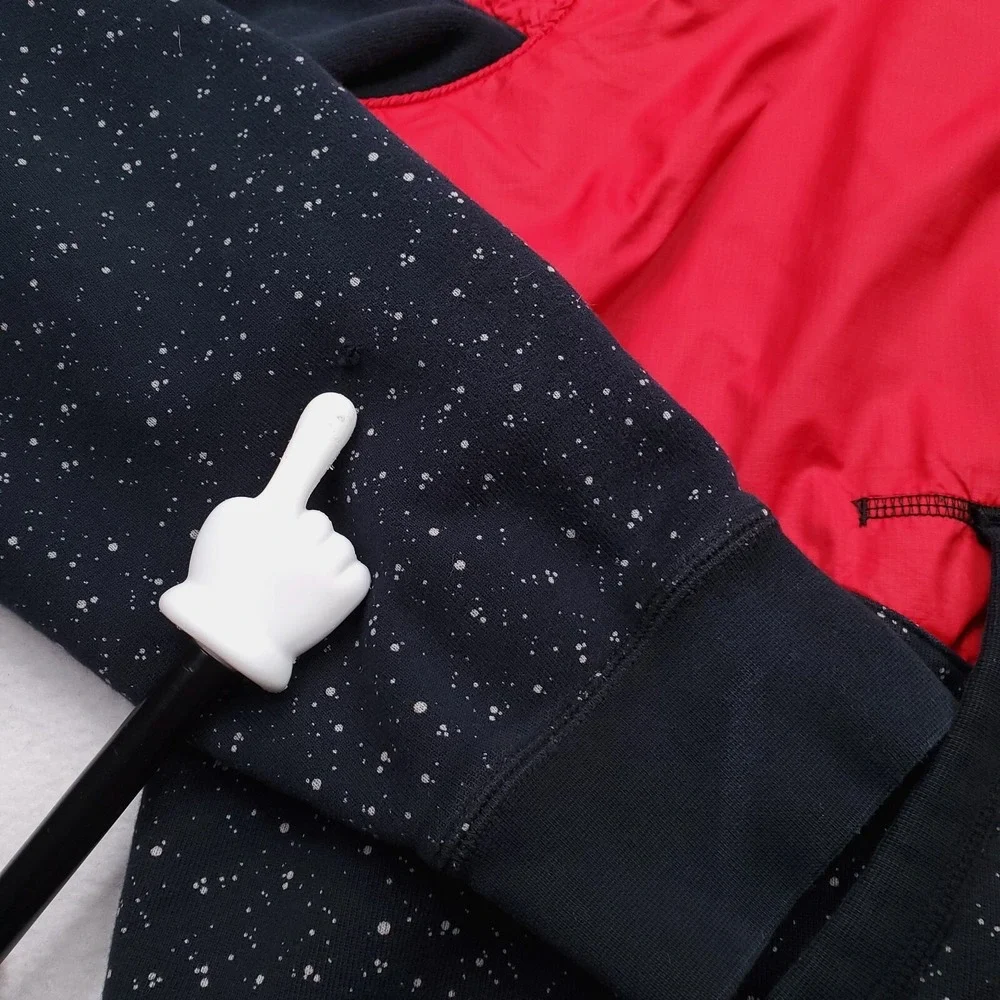 Vintage Nike Air Windrunner Hoodie Men XXL Black Red BRED Galaxy Jacket Full Zip